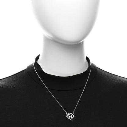 Tiffany Sterling Silver Paloma Picasso Olive Leaf Heart Pendant Necklace 2 of 5