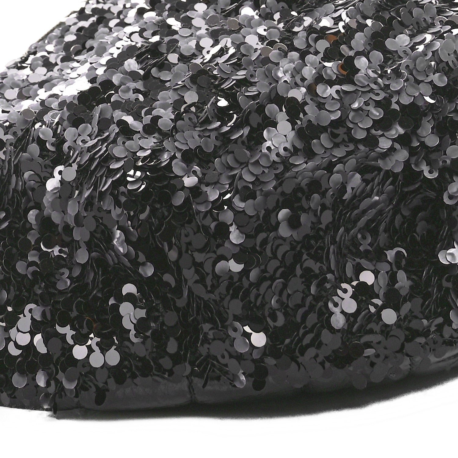 Chanel Sequin Shiny Aged Calfskin Sparkling City Waist Bag Fanny Pack Black Silver 9 of 11