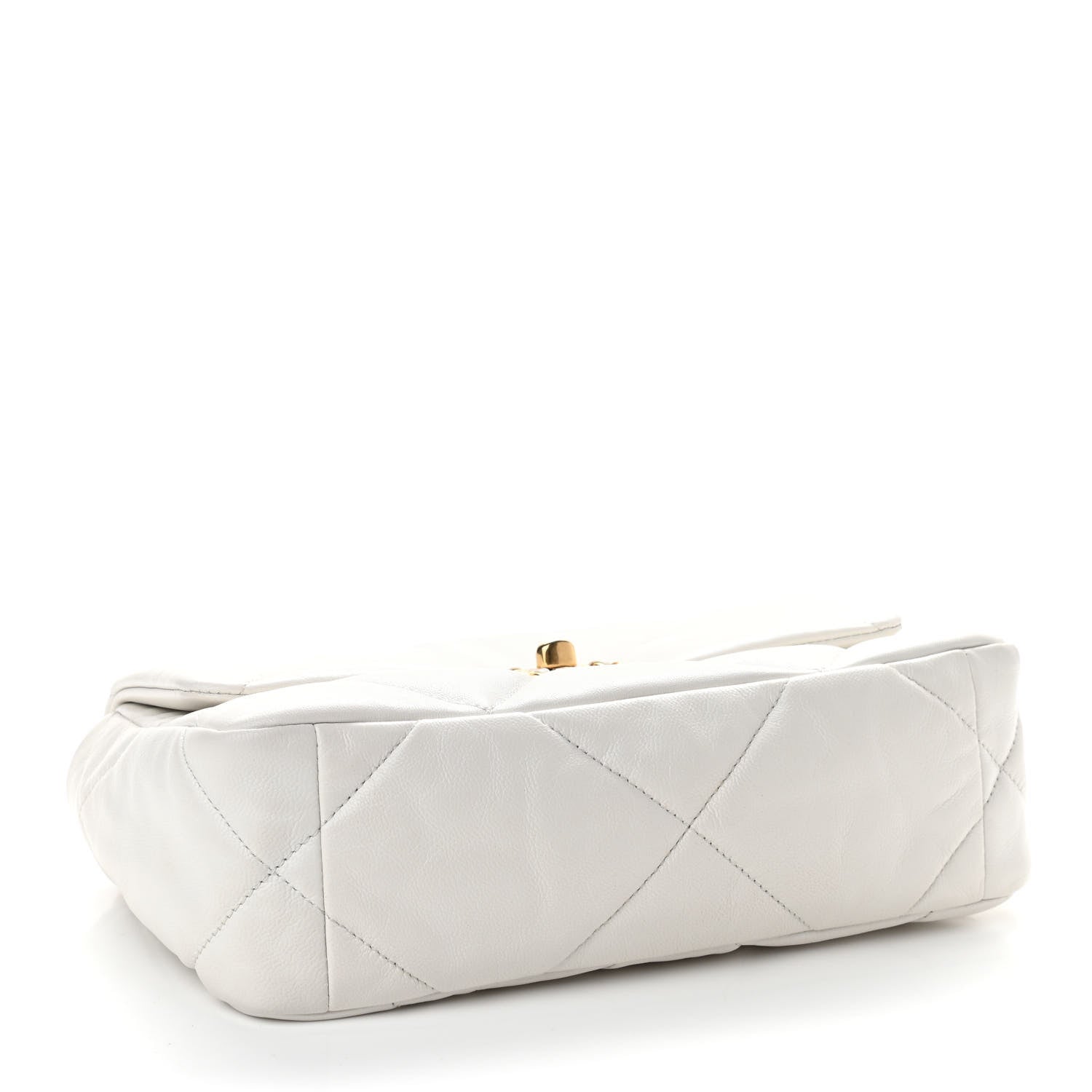 Chanel Goatskin Quilted Medium Chanel 19 Flap White 4 of 12