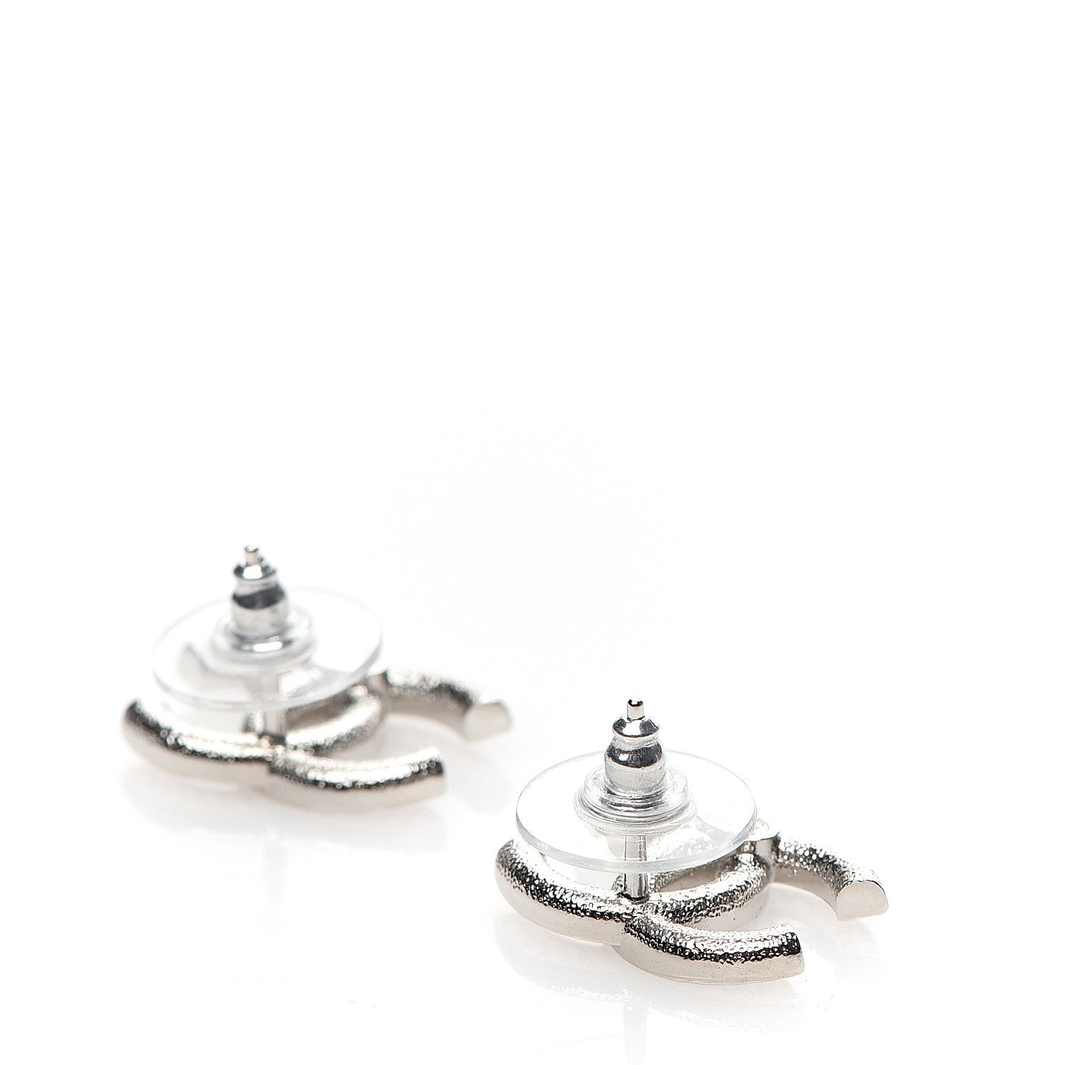 Chanel Crystal Palais Garnier CC Earrings Silver 3 of 5