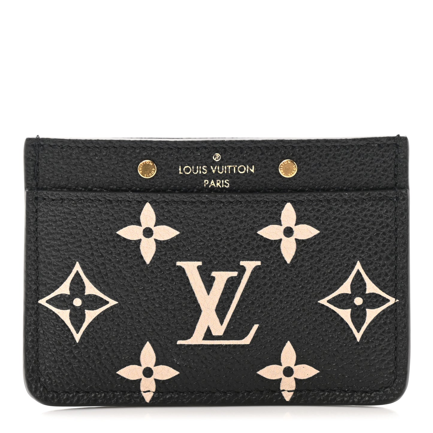 Empreinte Card Holder Black Beige