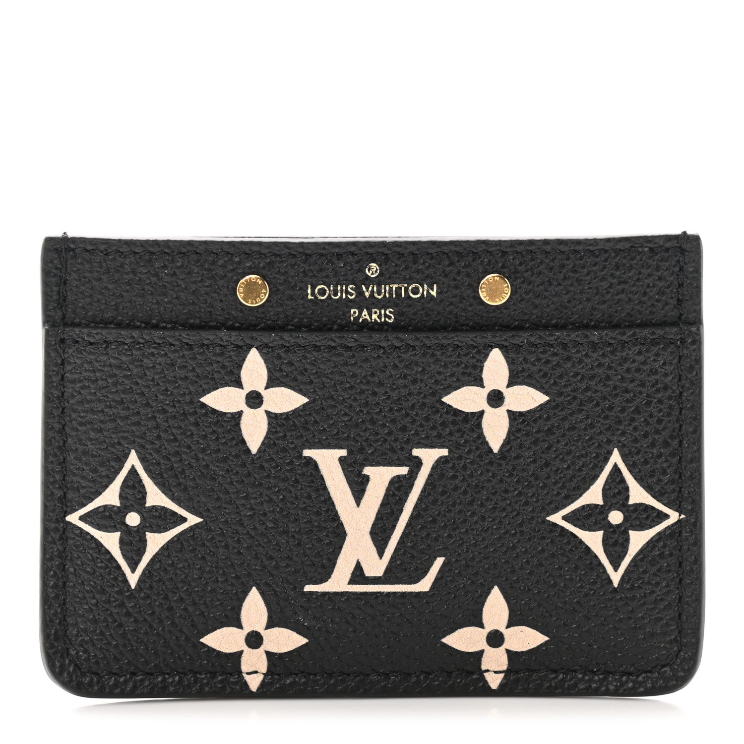 Louis Vuitton Empreinte Card Holder Black Beige 1 of 7