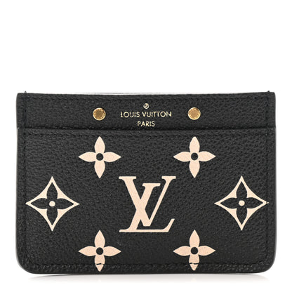 Louis Vuitton Empreinte Card Holder Black Beige 1 of 7