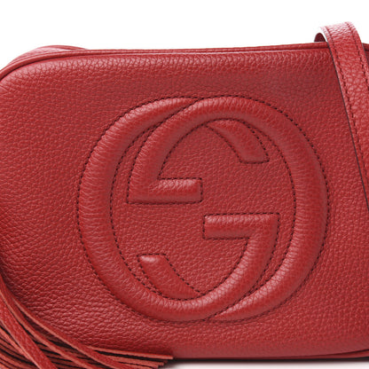 Gucci Pebbled Calfskin Small Soho Disco Bag Tabasco Red 9 of 9