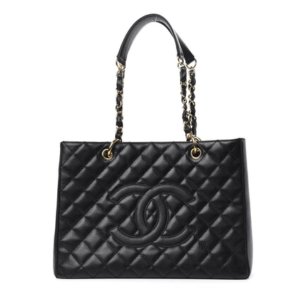 Chanel Caviar Quilted Grand Shopping Tote GST Black 1 of 10