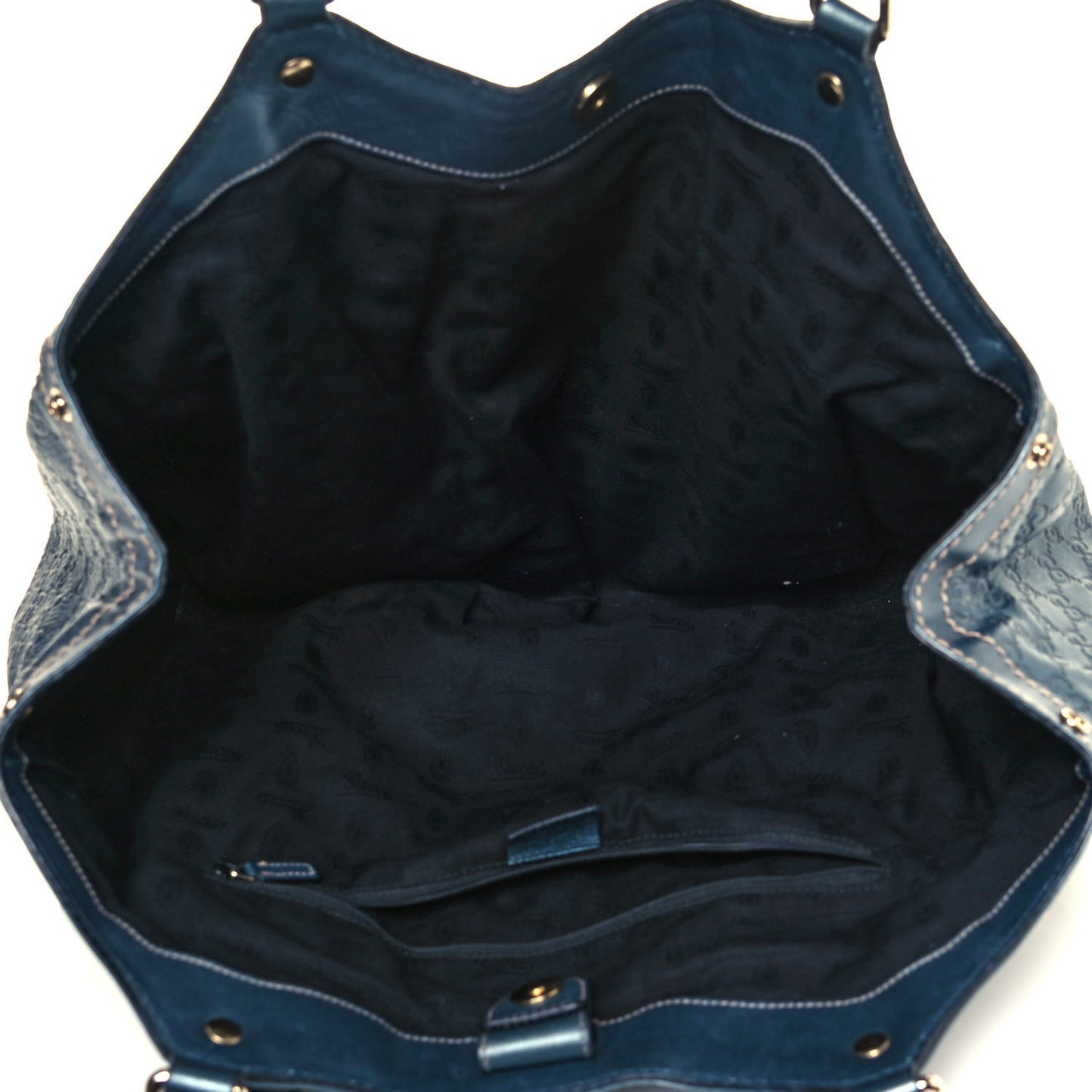 Metallic Guccissima Large Sukey Tote Blue