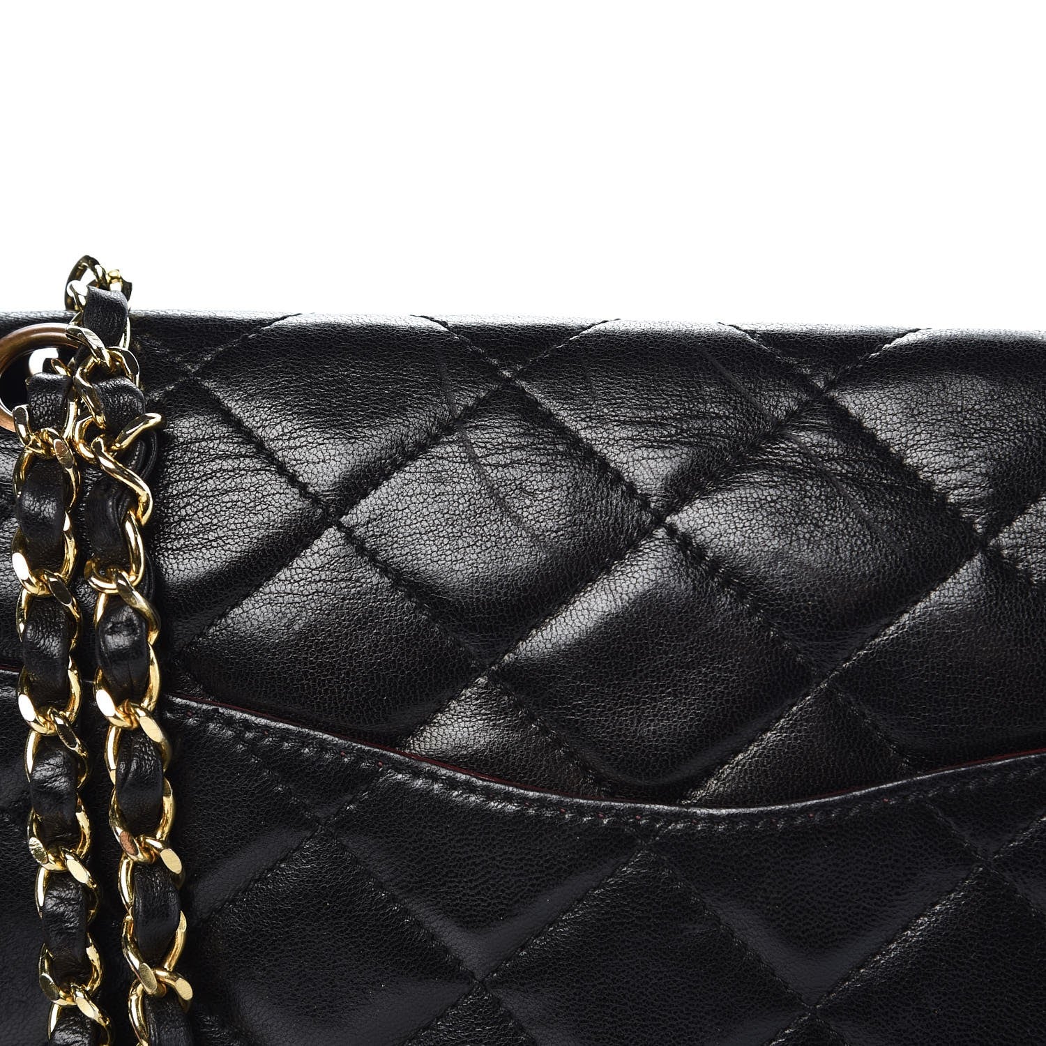 Chanel Lambskin Quilted Medium Double Flap Black 12 of 12