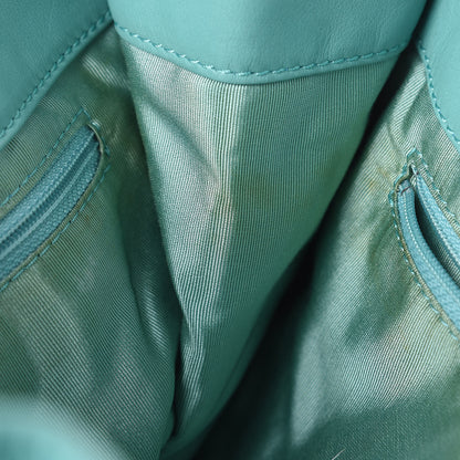 Chanel Lambskin CC Stitched Tote Turquoise 11 of 21