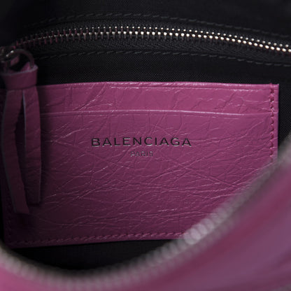 Balenciaga Agneau Arena Classic Silver Hardware Pouch With A Chain Crossbody Rose Flamingo 7 of 7