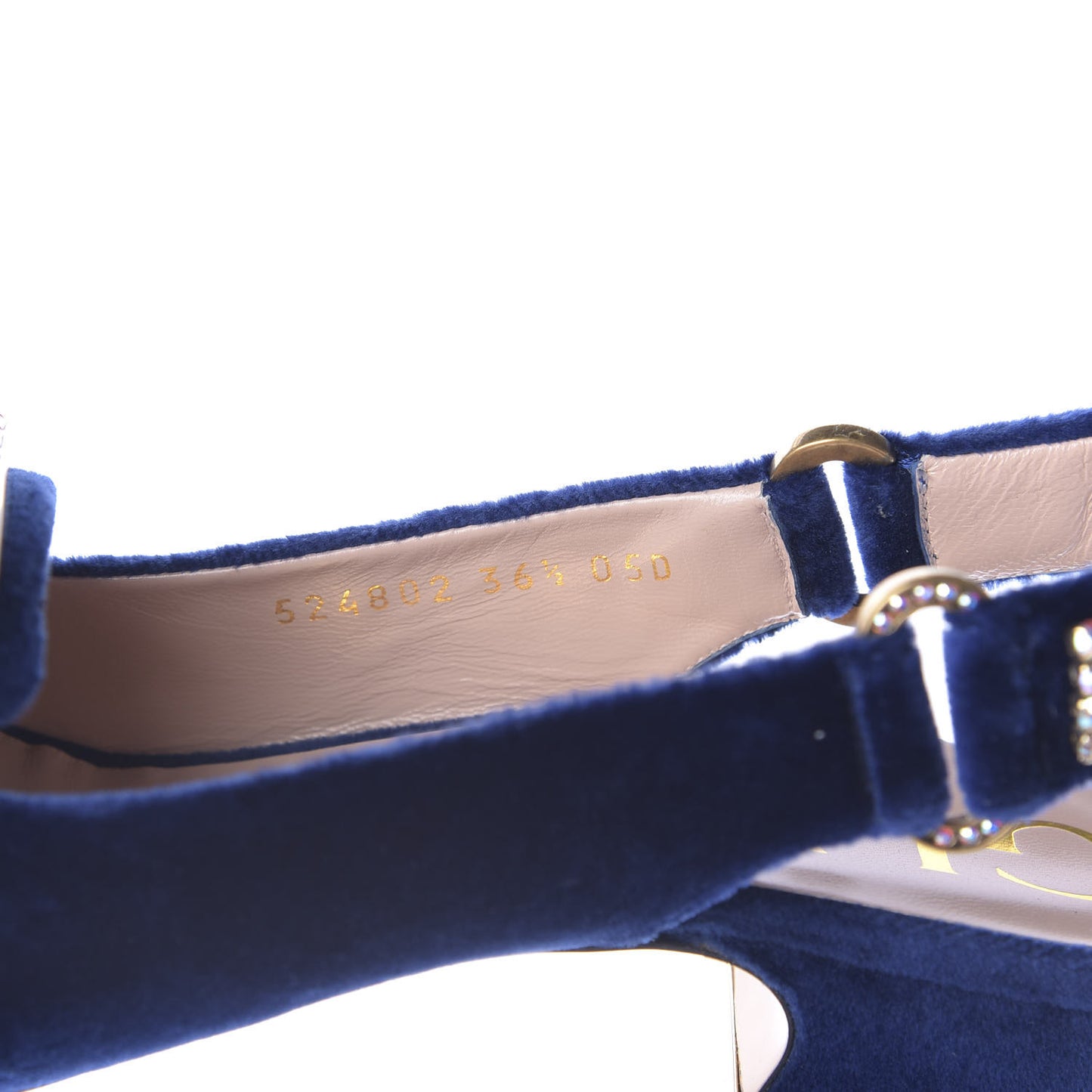 Velvet Crystal Square G Madelyn Slingbacks 36.5 Cobalt Blue