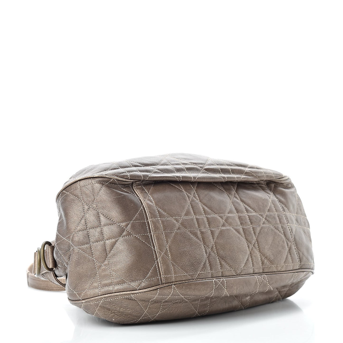 Lambskin Cannage Drawstring Bag Bronze