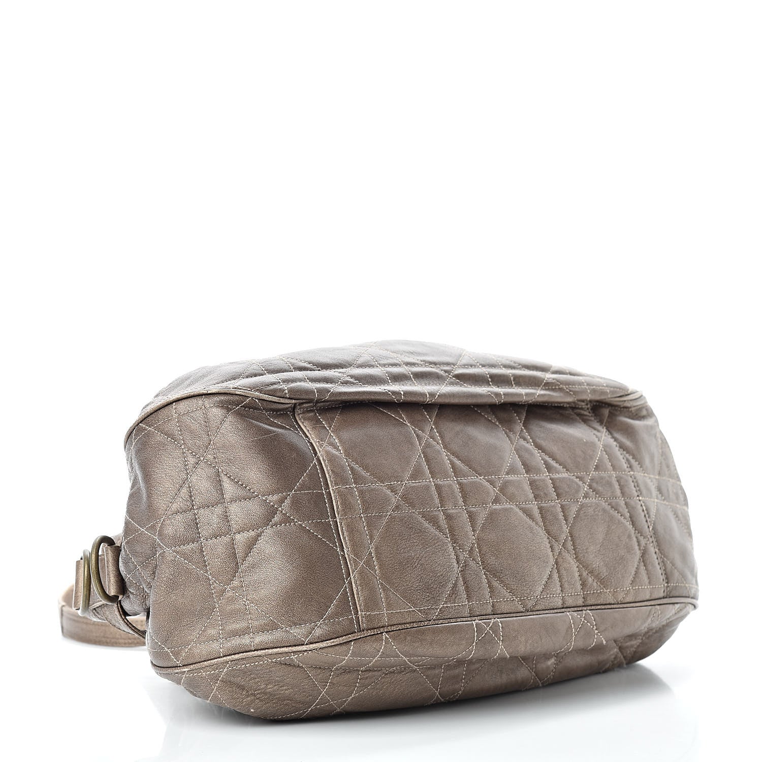 Christian Dior Lambskin Cannage Drawstring Bag Bronze 4 of 22