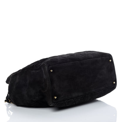 Chanel Suede Quilted XL Weekender Bag Black 4 of 21