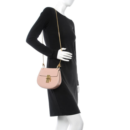 Chloe Grained Lambskin Mini Drew Shoulder Bag Cement Pink 2 of 7