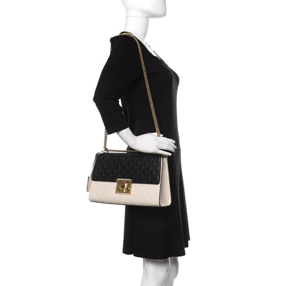 Gucci Guccissima Medium Padlock Shoulder Bag Black Mystic White 2 of 11