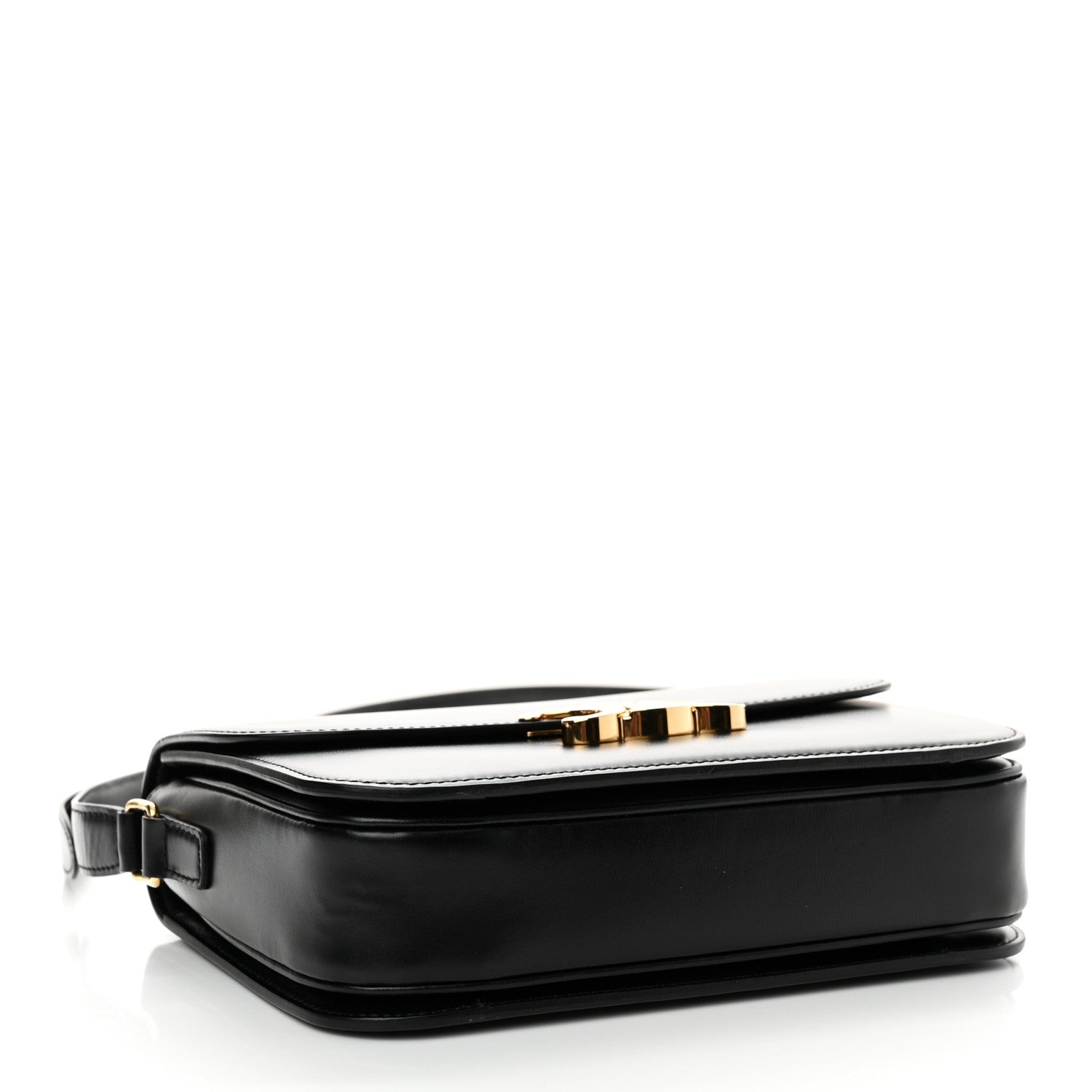 Celine Shiny Calfskin Medium Triomphe Black 4 of 12