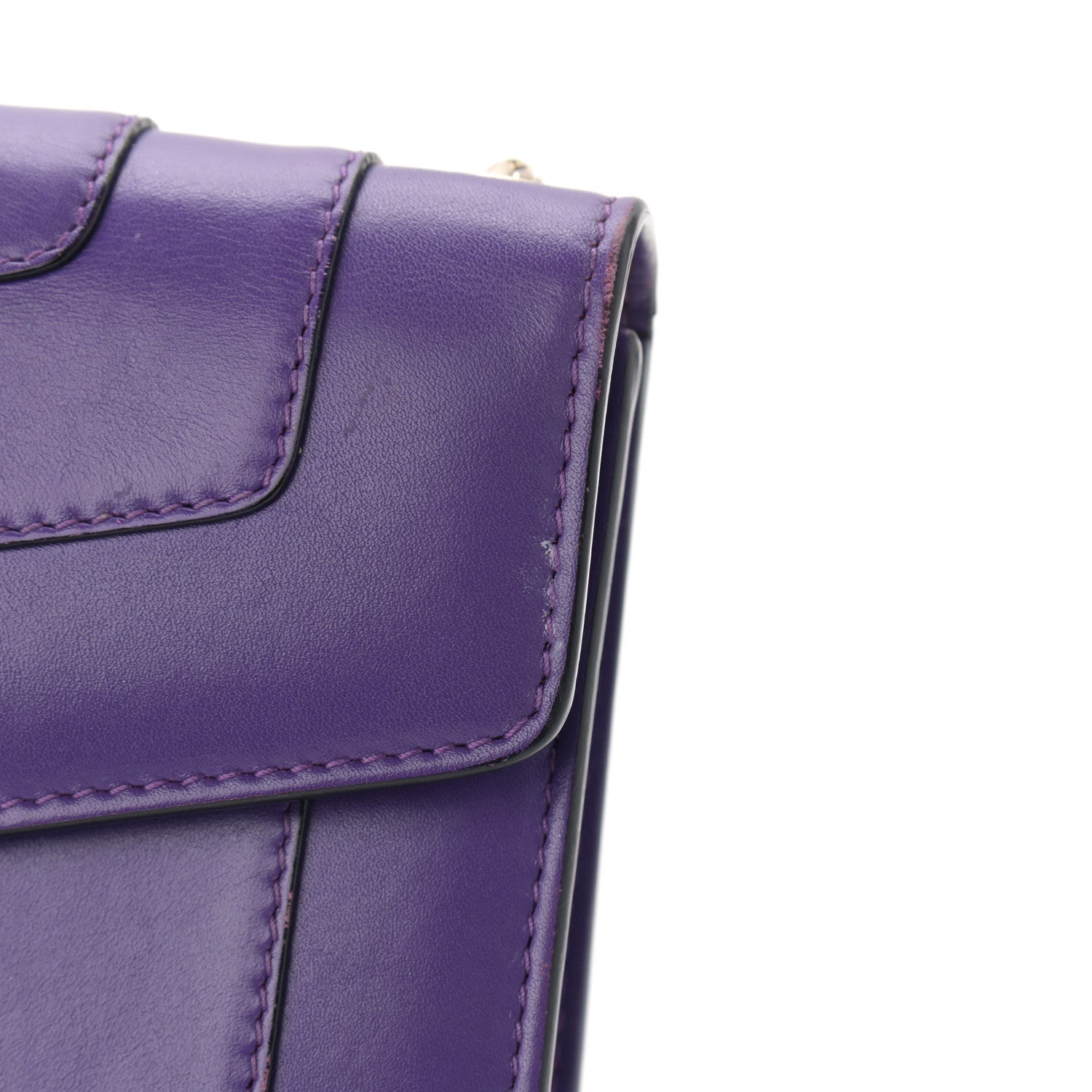 Bulgari Calfskin Serpenti Forever Crossbody Bag Amethyst 8 of 14