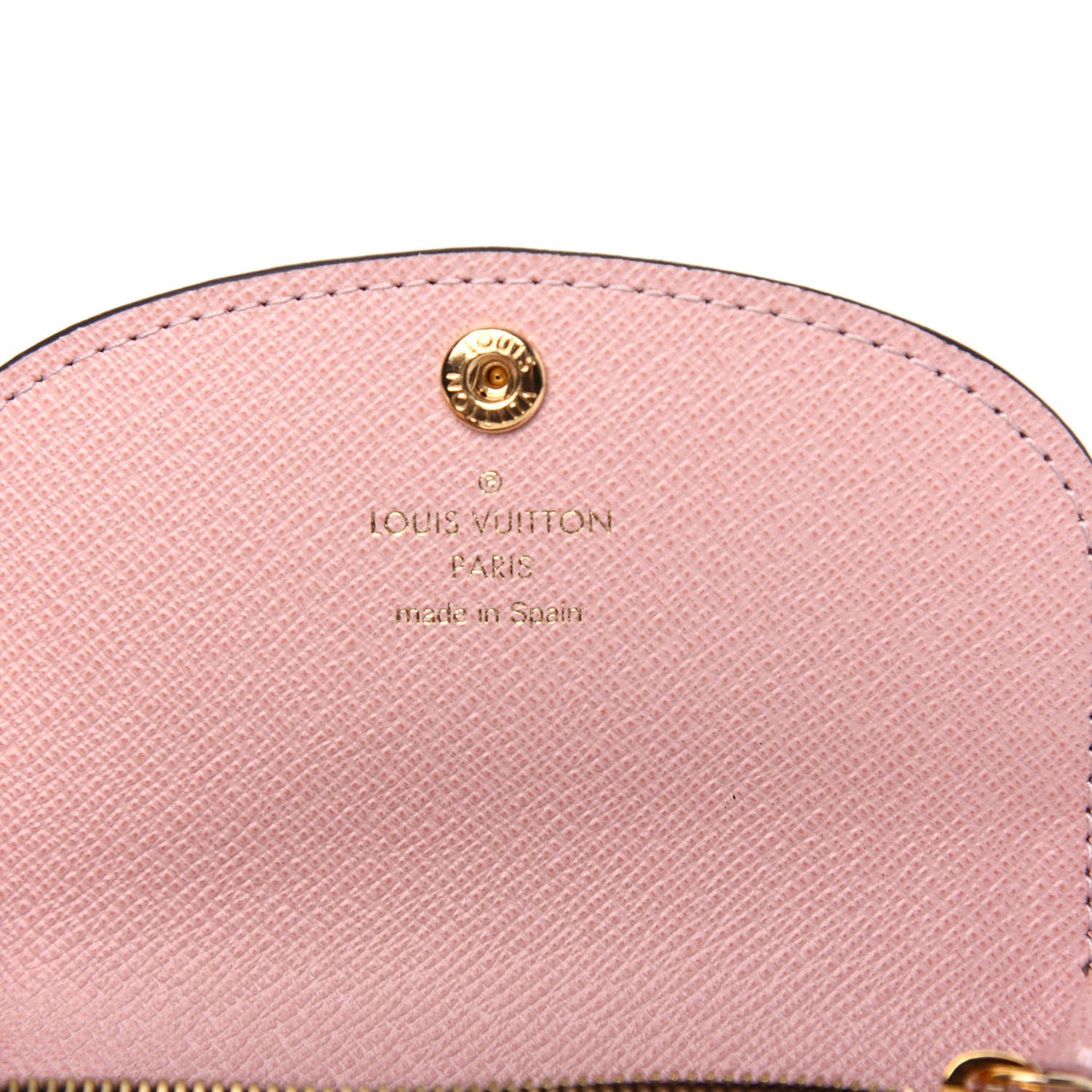 Damier Ebene Rosalie Coin Purse Rose Ballerine