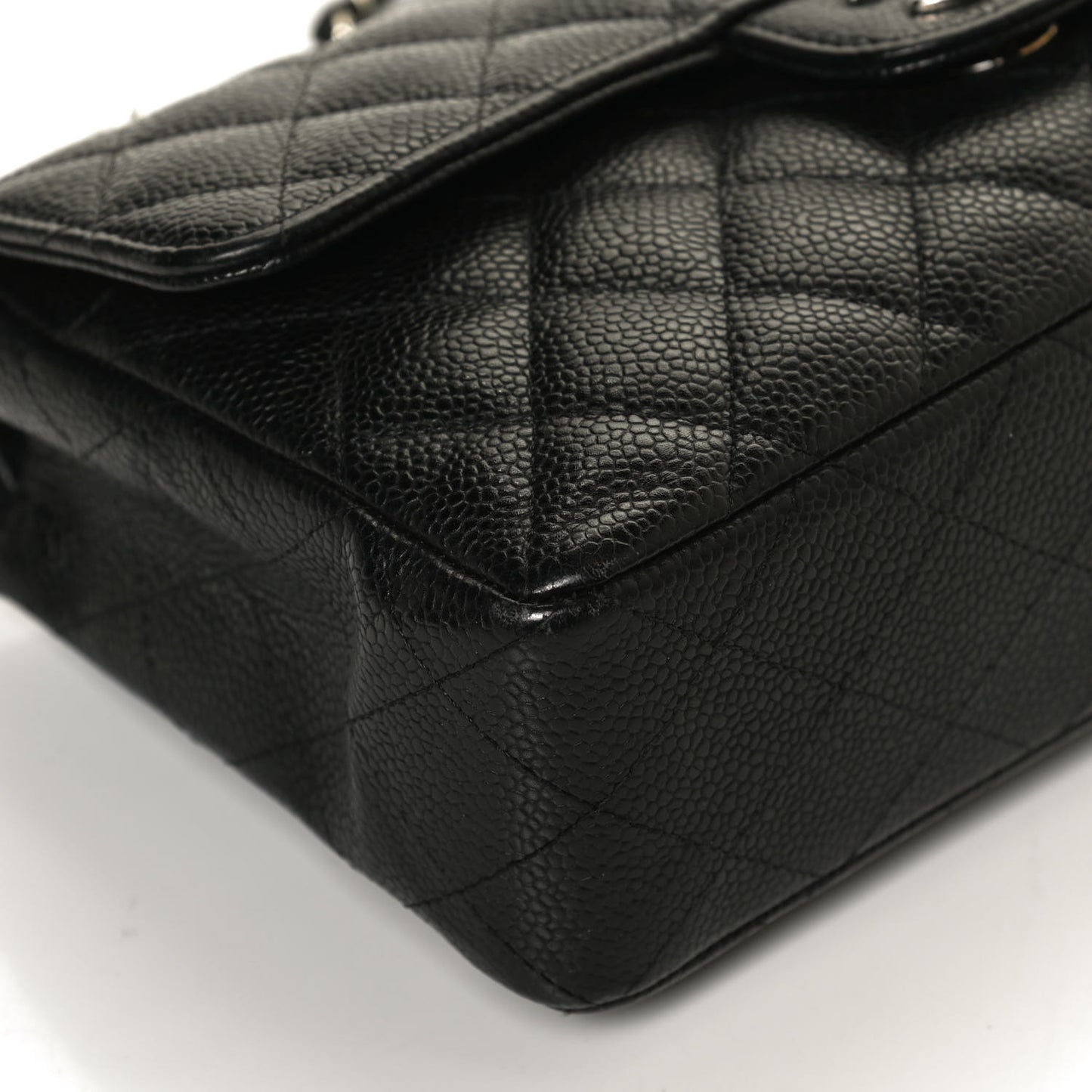 Caviar Quilted Small Double Flap Black