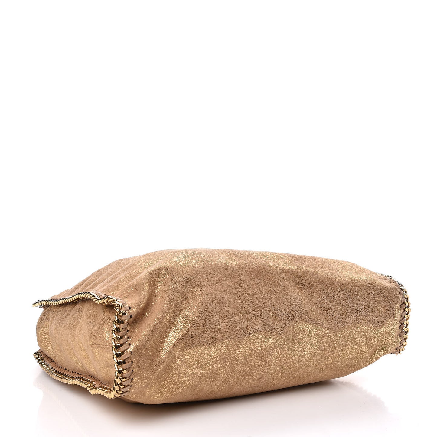 Metallic Shaggy Deer Big Falabella Tote Gold