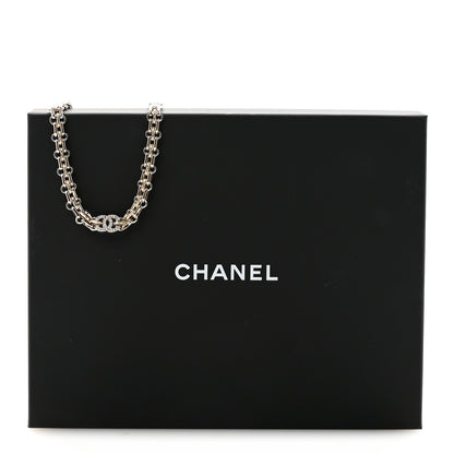 Chanel Metal Crystal CC Choker Necklace Gold 7 of 7