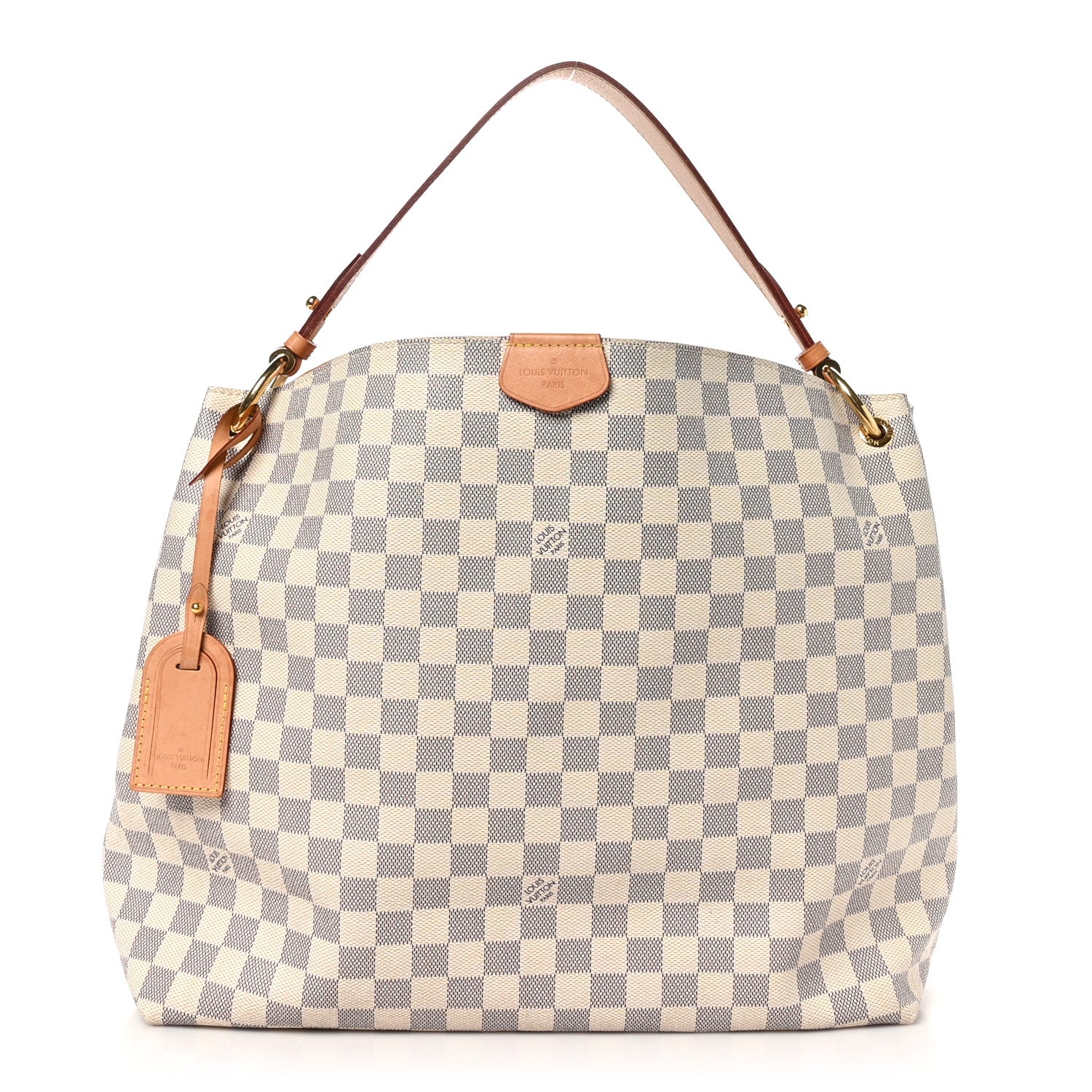 Louis Vuitton Damier Azur Graceful MM Rose Ballerine 1 of 9