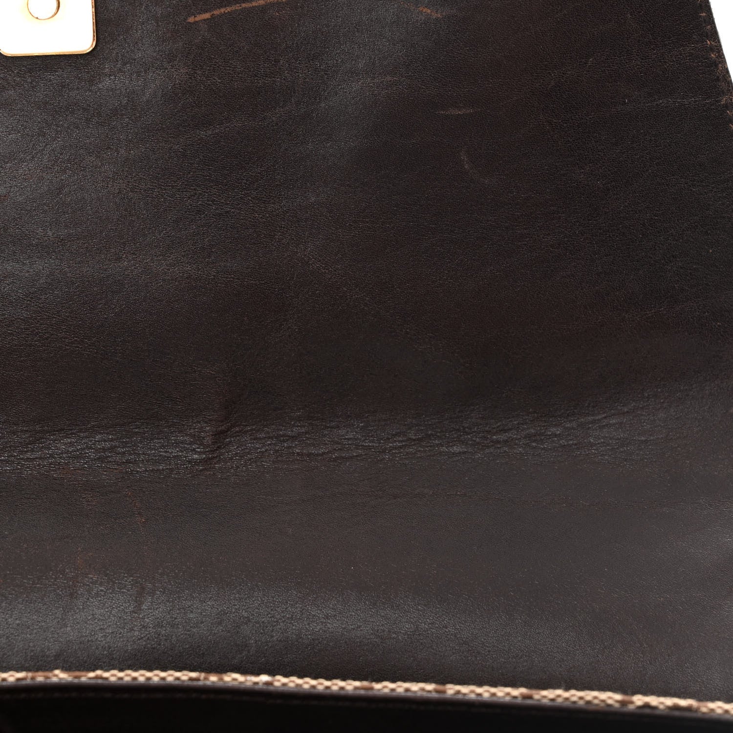 Gucci Monogram Horsebit Clutch Dark Brown 11 of 18