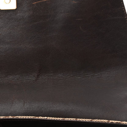 Gucci Monogram Horsebit Clutch Dark Brown 11 of 18