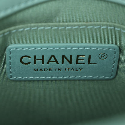 Chanel Calfskin Stitched Small Covered CC Flap Bag Green 6 of 14