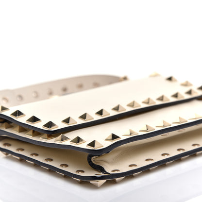 Valentino Garavani Vitello Mini Rockstud Flap Wallet on Chain Ivory 6 of 12