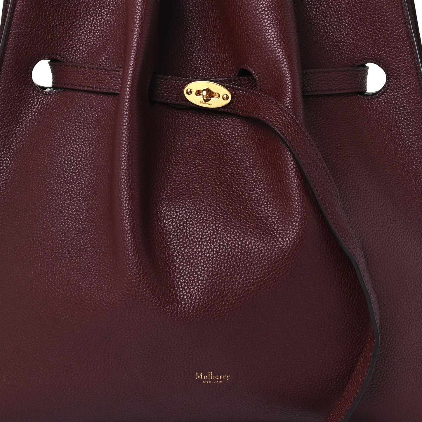 Grained Calfskin Small Tyndale Bucket Bag Burgundy