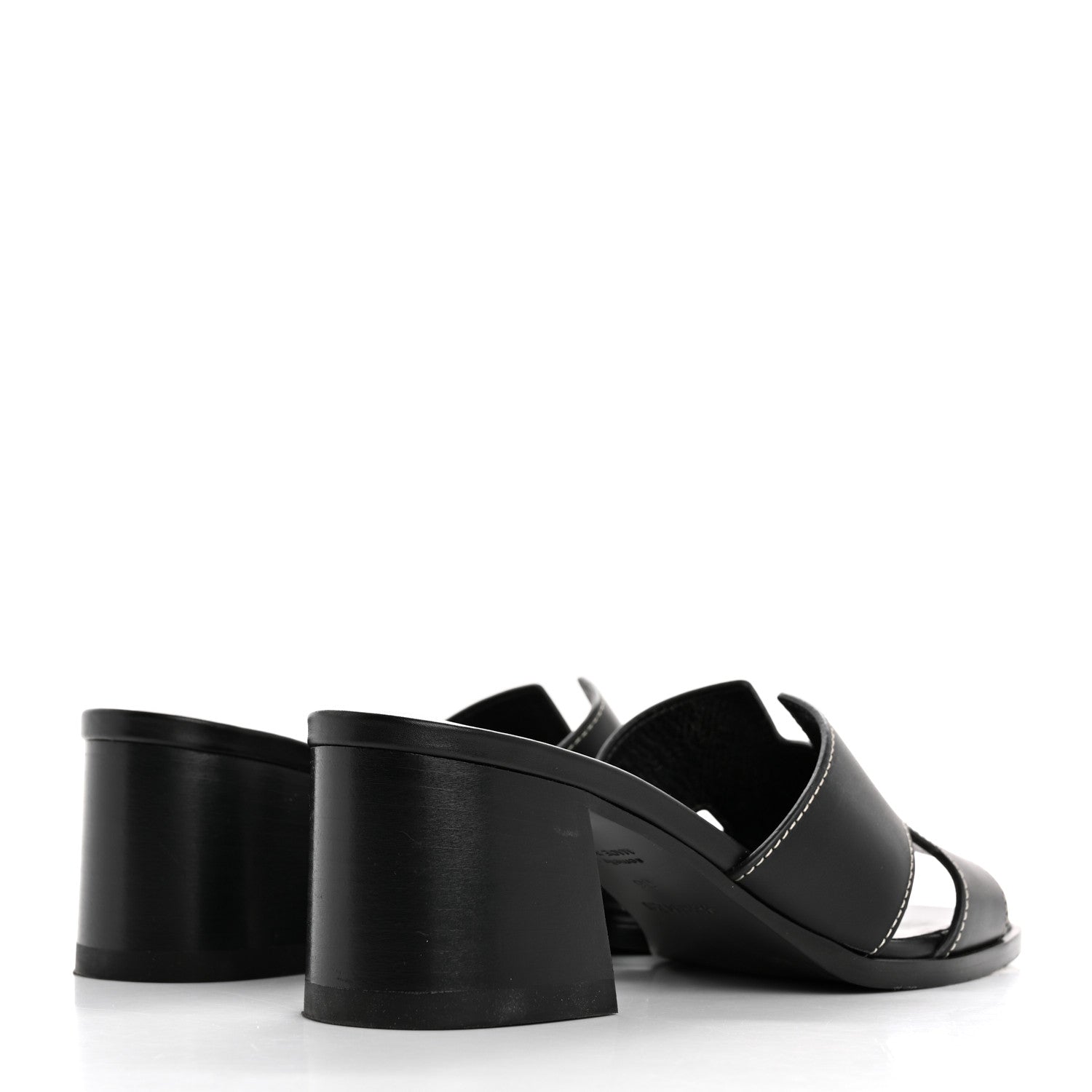Hermes Calfskin Helia Sandals 36 Black 5 of 12