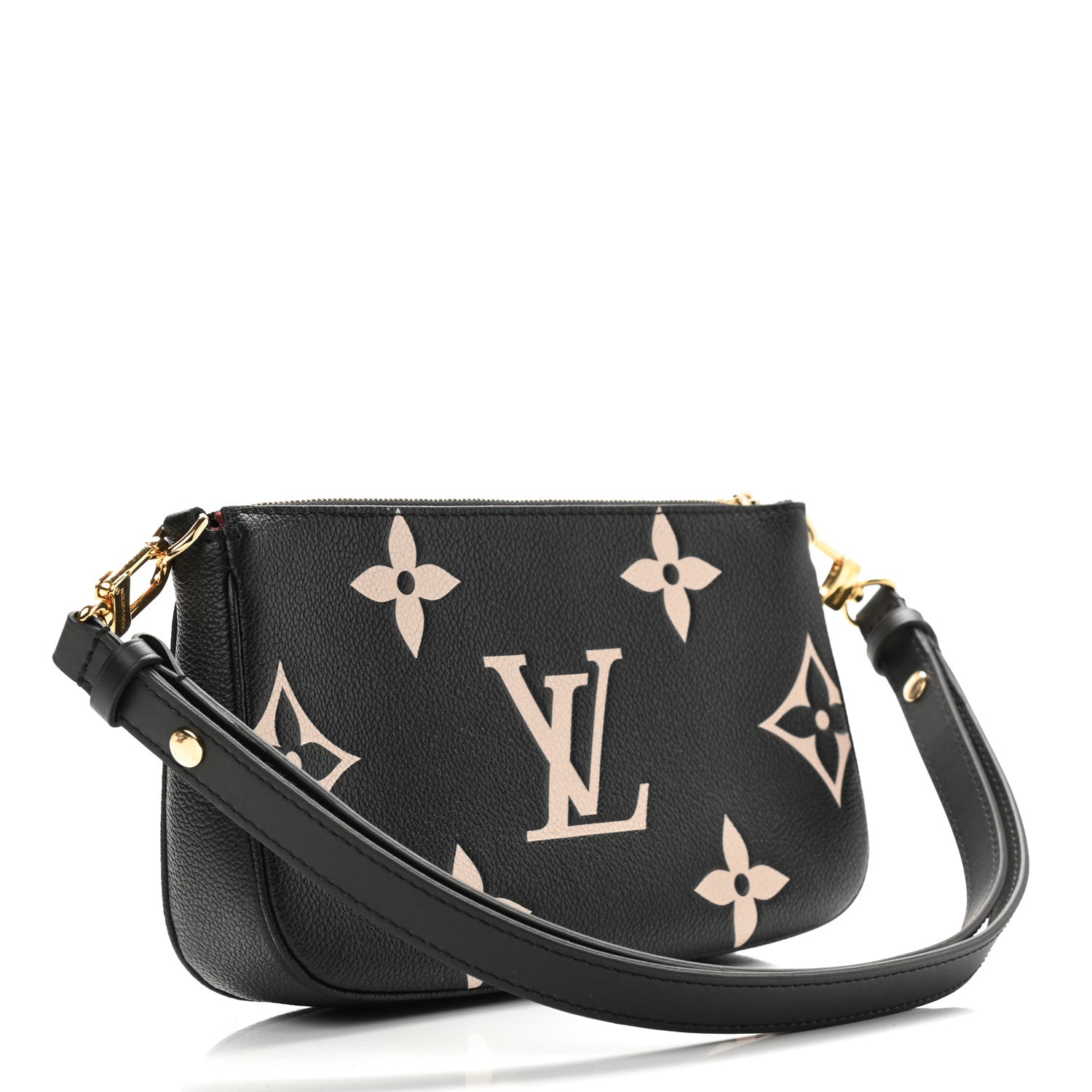 Louis Vuitton Empreinte Monogram Giant Multi Pochette Accessories Large Pochette Black Beige 2 of 7
