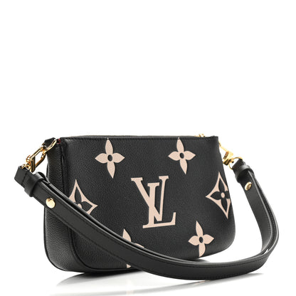 Louis Vuitton Empreinte Monogram Giant Multi Pochette Accessories Large Pochette Black Beige 2 of 7