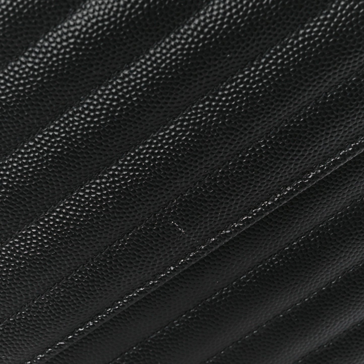 Grain De Poudre Matelasse Chevron Large Monogram Satchel Black
