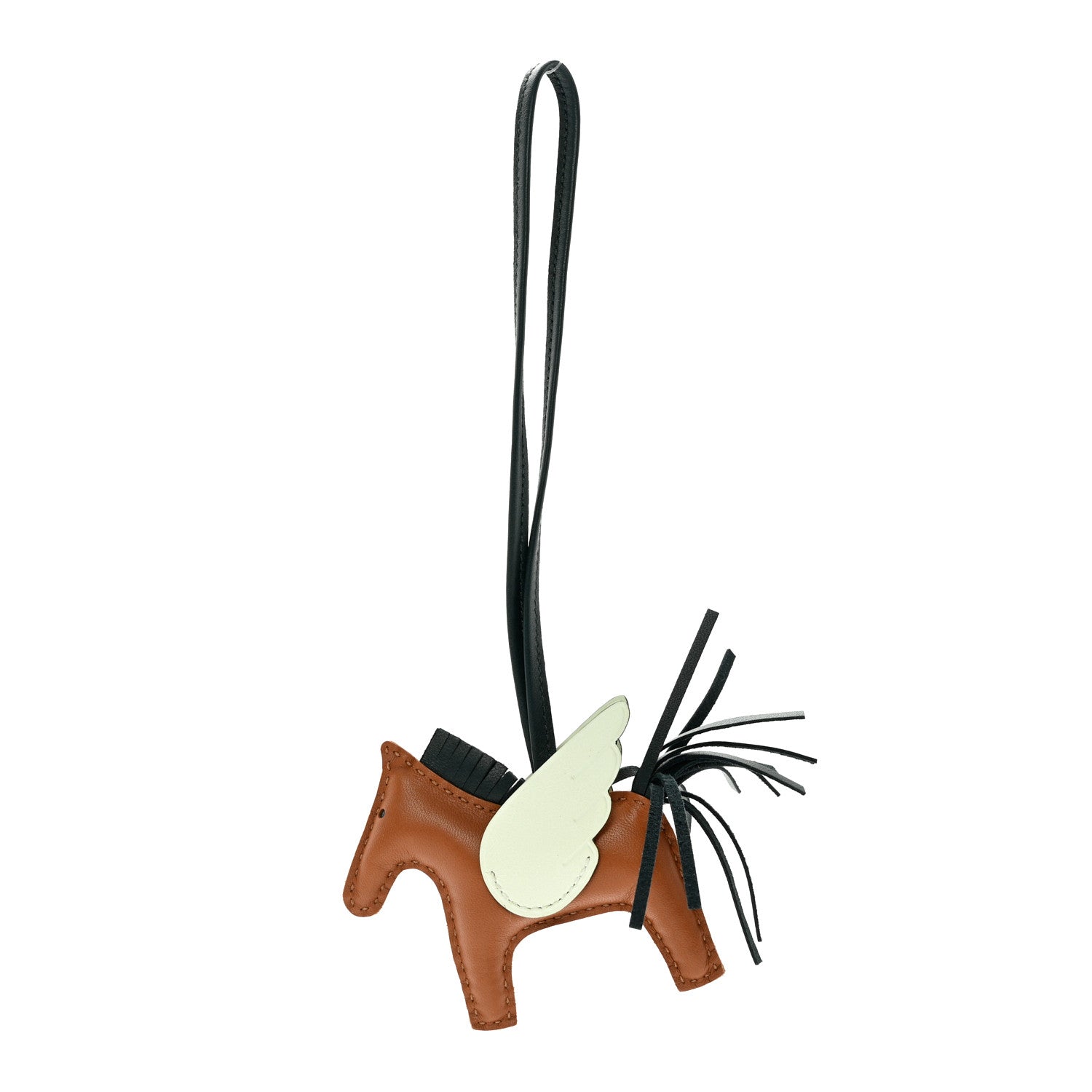 Hermes Milo Lambskin Grigri Rodeo Pegase Horse Bag Charm PM Gold Vert Cypress Vert Fizz 1 of 5