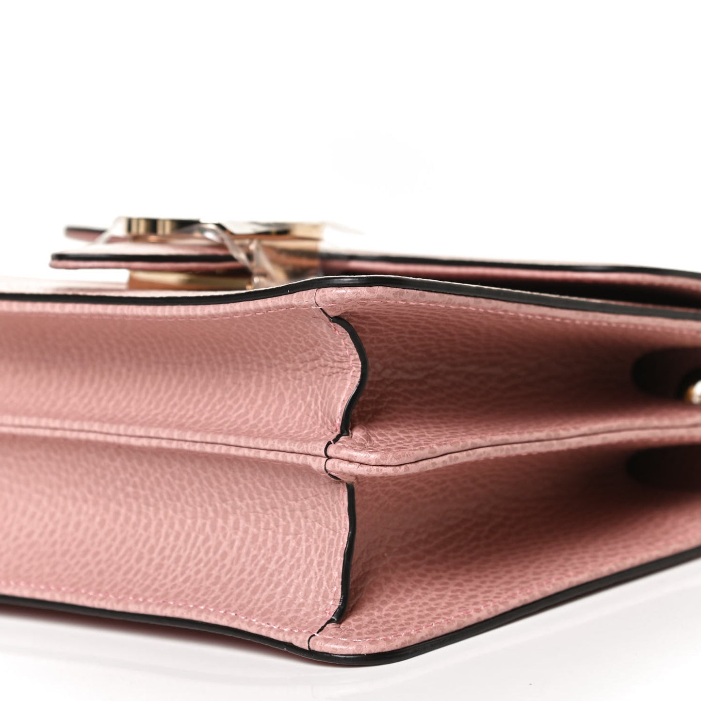 Dollar Calfskin Small Interlocking G Shoulder Bag Soft Pink