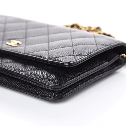 Chanel Caviar Quilted Wallet On Chain WOC Black 11 of 12