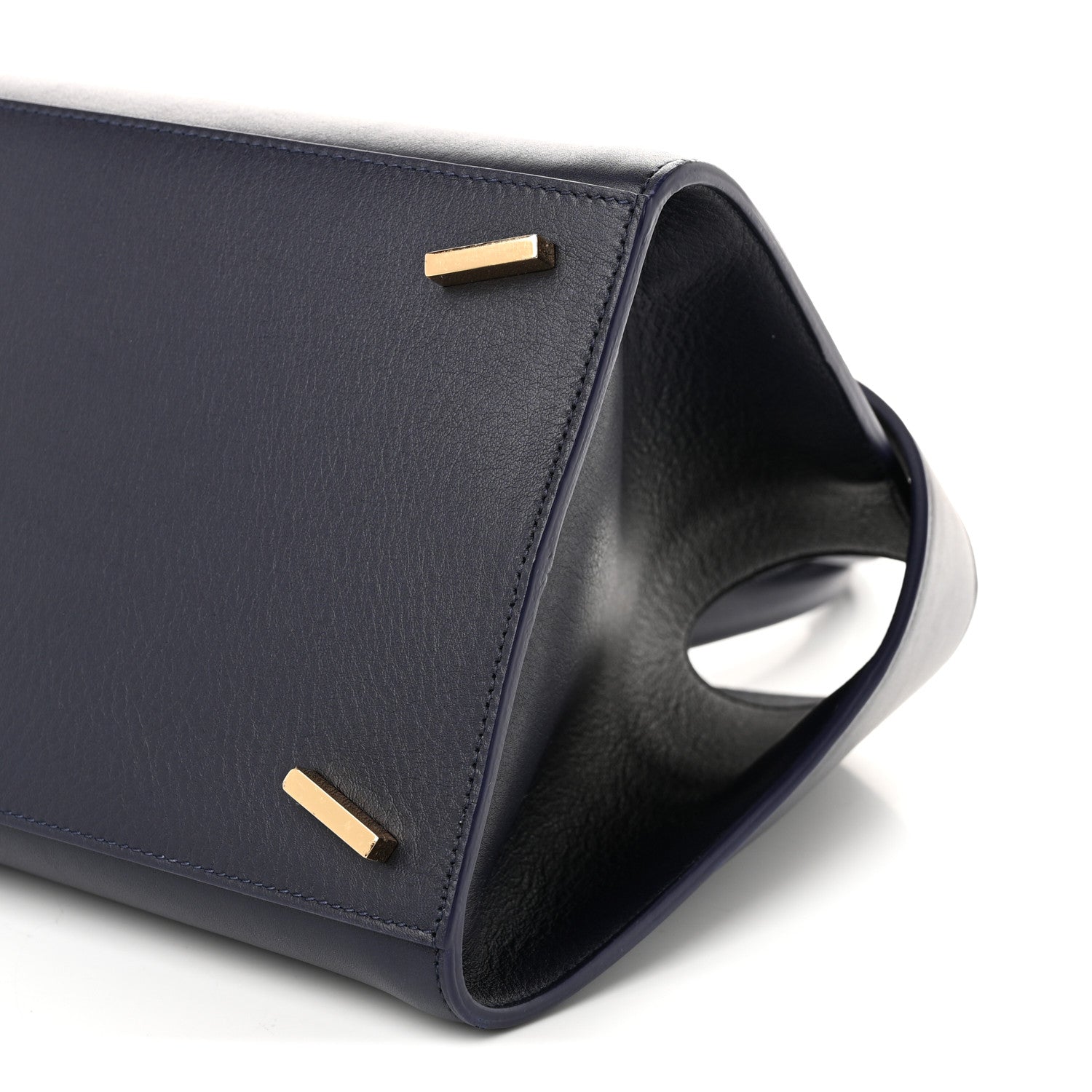 Salvatore Ferragamo Calfskin Small Hug Bag Midnight 10 of 10