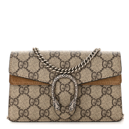 Gucci GG Supreme Monogram Super Mini Dionysus Shoulder Bag Taupe 1 of 14