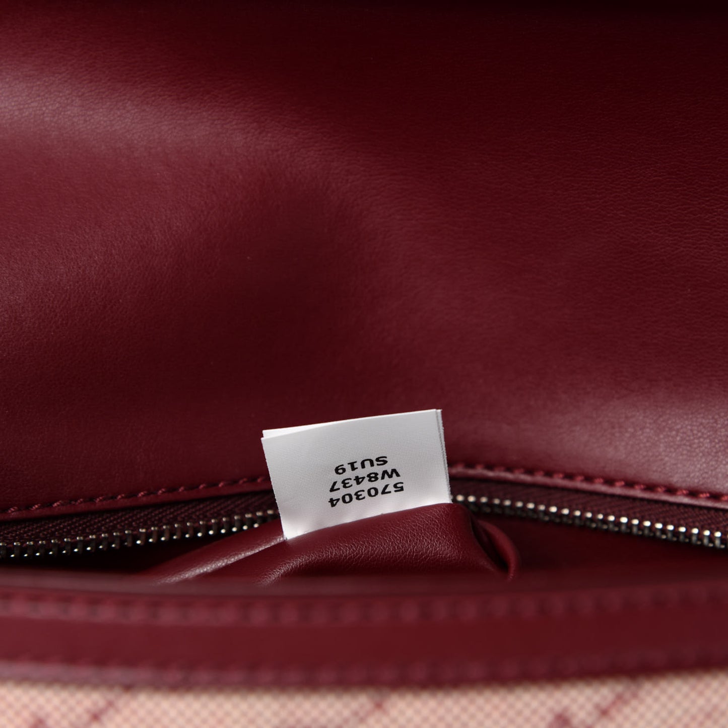 Canvas Logo Crossbody Bag Burgundy