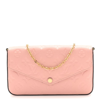 Louis Vuitton Empreinte Pochette Felicie Chain Wallet Rose Poudre 1 of 12