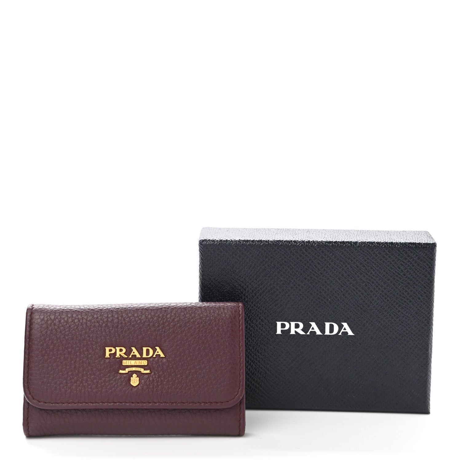 Prada Vitello Grain 6 Key Holder Granato 7 of 7