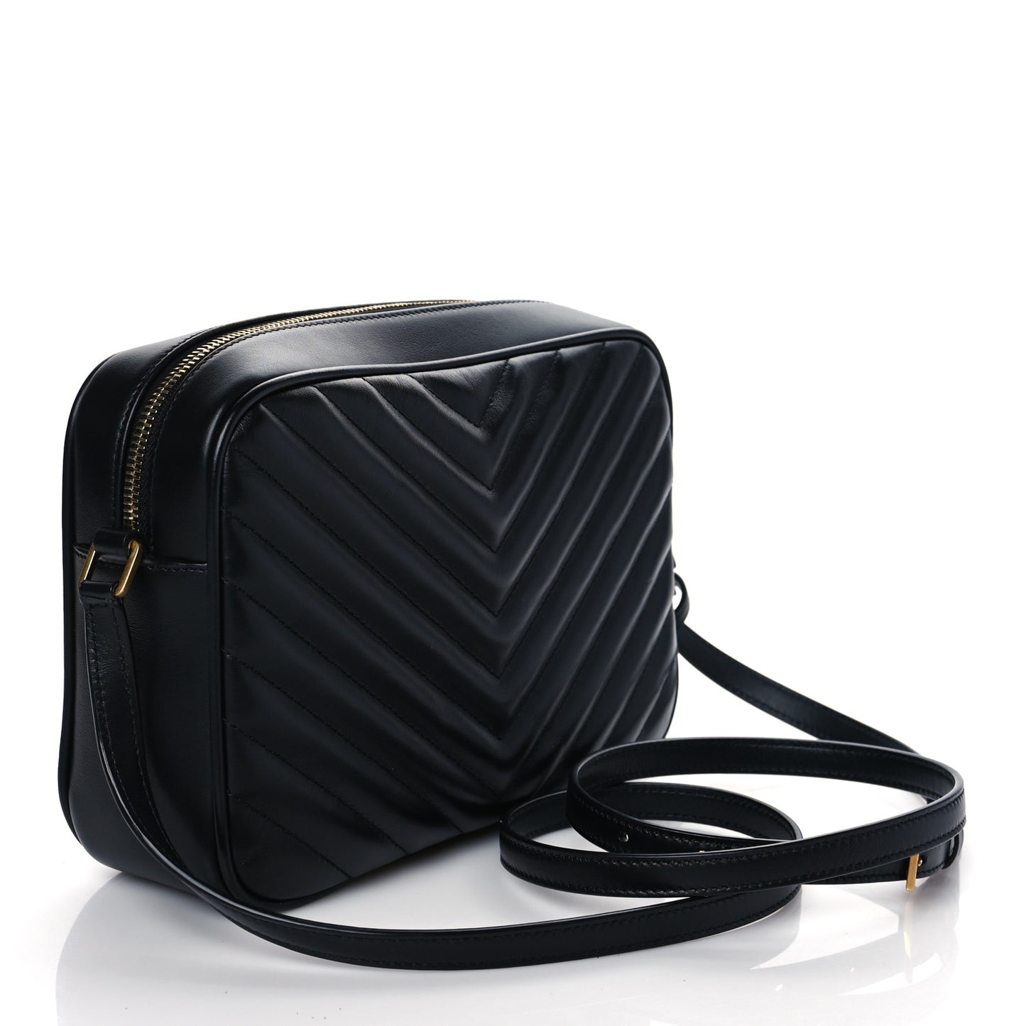 Calfskin Matelasse Monogram Lou Camera Bag Black