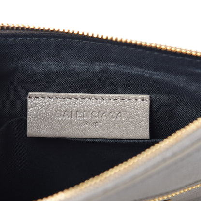 Balenciaga Chevre Gold Metallic Edge Hardware Pouch Gris Taupe 6 of 9