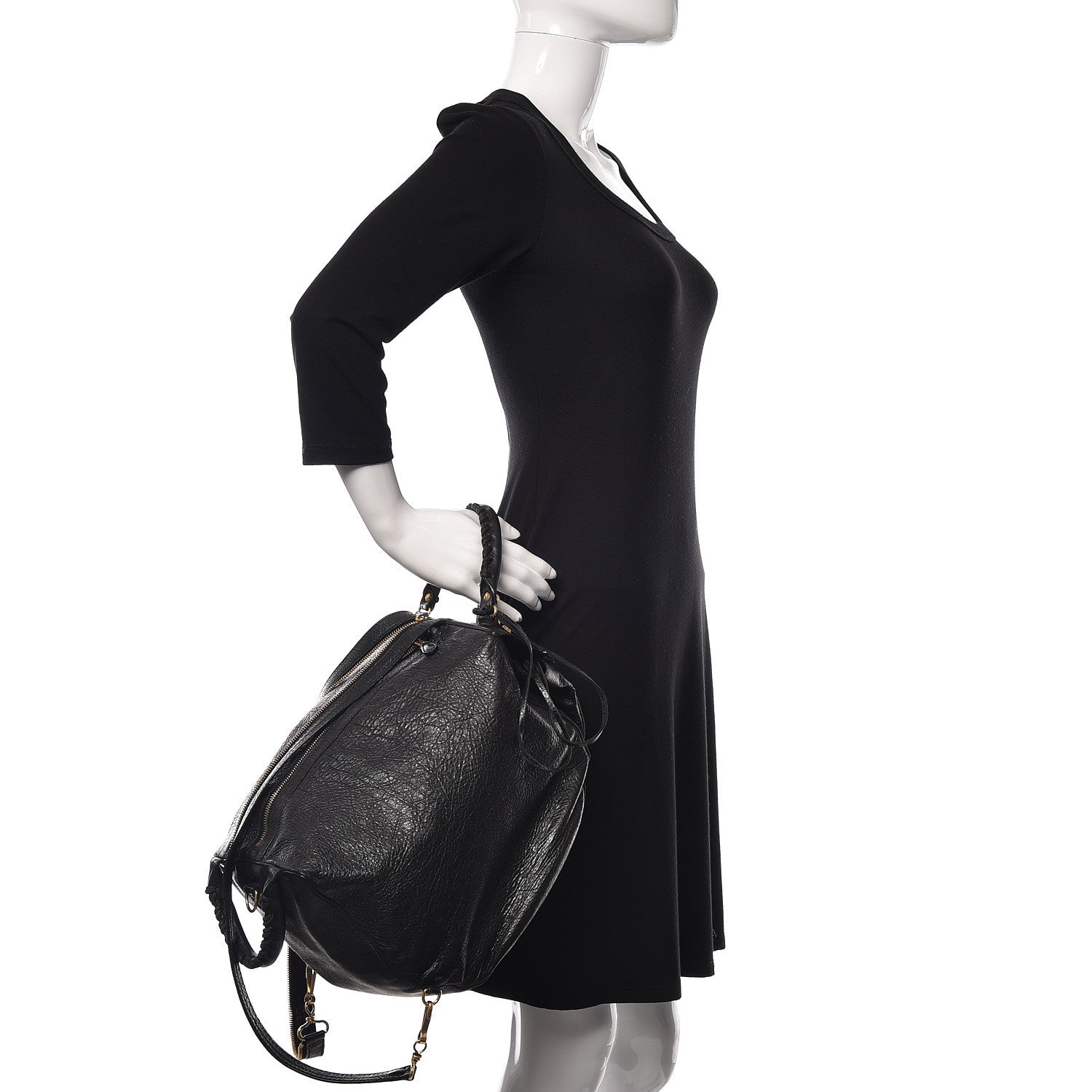 Balenciaga Agneau Giant 12 Gold Hardware Traveler Convertible Backpack Black 2 of 22