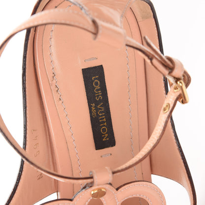 Louis Vuitton Patent Fleur Thong Sandals 37 Pink 9 of 12