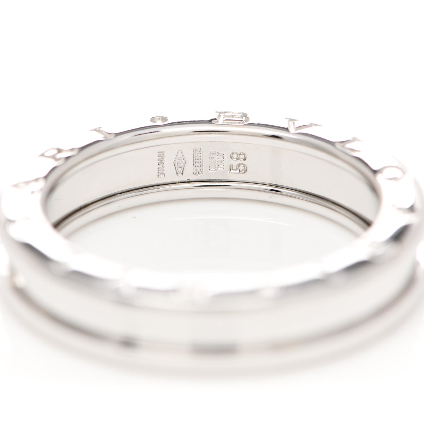 18K White Gold B.Zero1 One-Band Ring 58 8.5