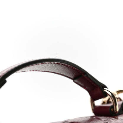 Gucci Lambskin Embossed Mini GG Milano Top Handle Shoulder Bag Rosso Ancora 11 of 11