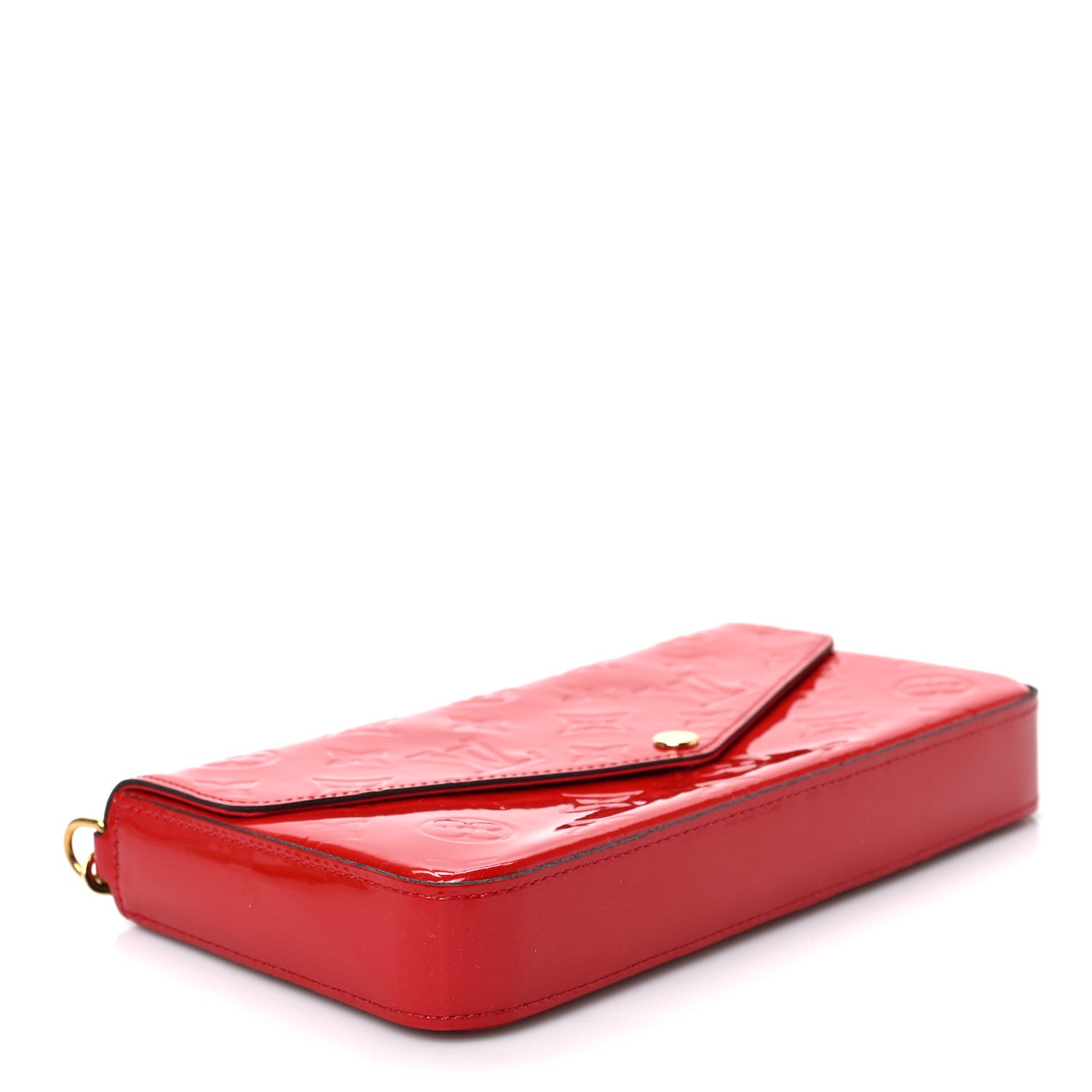 Louis Vuitton Vernis Felicie Pochette Chain Wallet Cherry 4 of 7